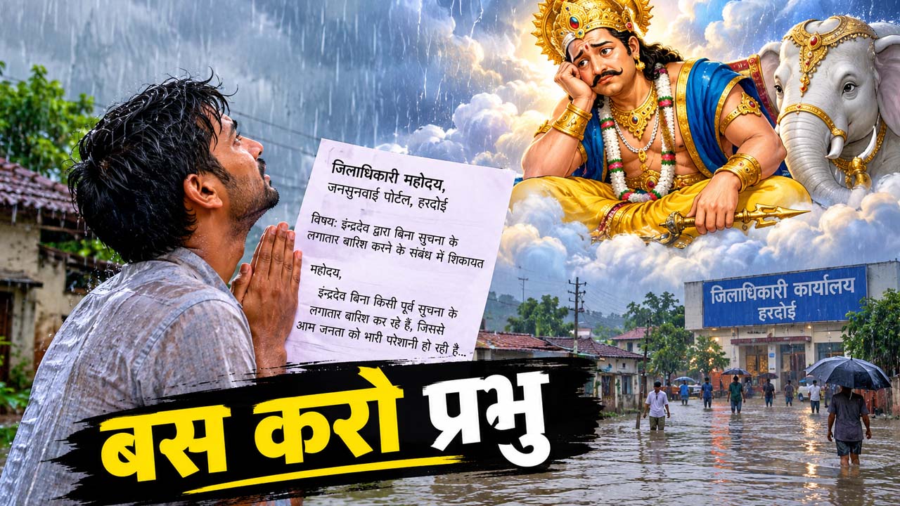 'बिना सूचना बारिश कर परेशानी में डाल रहे इंद्र देव, करो कार्रवाई', परेशान किसान की DM को शिकायत, सोशल मीडिया पर वायरल 'बिना सूचना बारिश कर परेशानी में डाल रहे इंद्र देव, करो कार्रवाई', परेशान किसान की DM को शिकायत, सोशल मीडिया पर वायरल