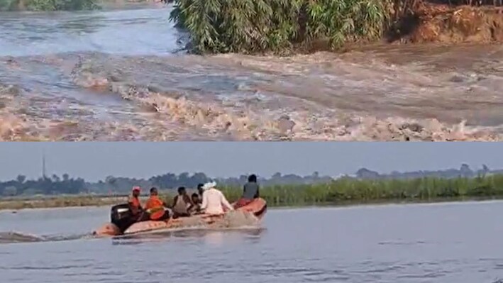 गंडक का तांडवः बेतिया में चंपारण तटबंध टूटने से कई गांवों में घुसा बाढ़ का पानी, SDRF ने 250 लोगों का किया सफल रेस्क्यू