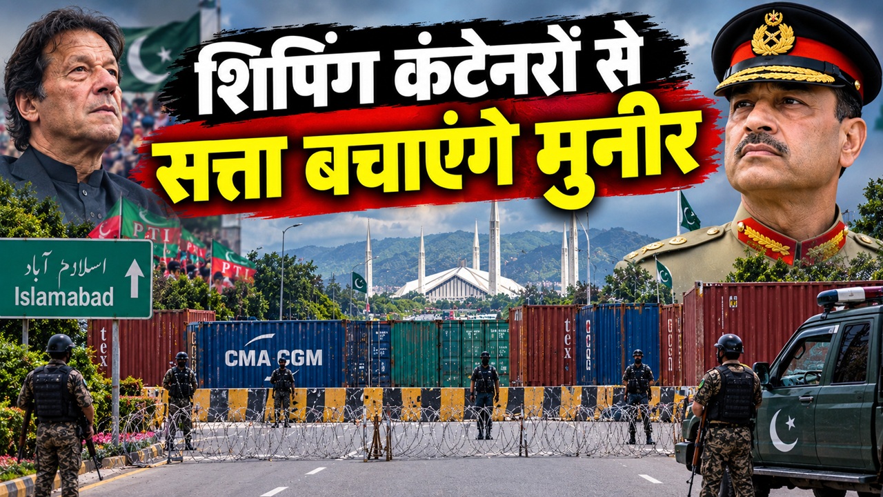शहबाज-मुनीर को सताया तख्तापलट का डर! रास्तों पर गाड़े शिपिंग कंटेनर, किला बना इस्लामाबाद शहर शहबाज-मुनीर को सताया तख्तापलट का डर! रास्तों पर गाड़े शिपिंग कंटेनर, किला बना इस्लामाबाद शहर