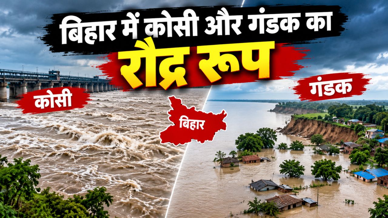 बिहार में कोसी और गंडक का रौद्र रूप: दरभंगा के कई गांवों में घुसा बाढ़ का पानी, मोतिहारी में हाईवे भी डूबा बिहार में कोसी और गंडक का रौद्र रूप: दरभंगा के कई गांवों में घुसा बाढ़ का पानी, मोतिहारी में हाईवे भी डूबा