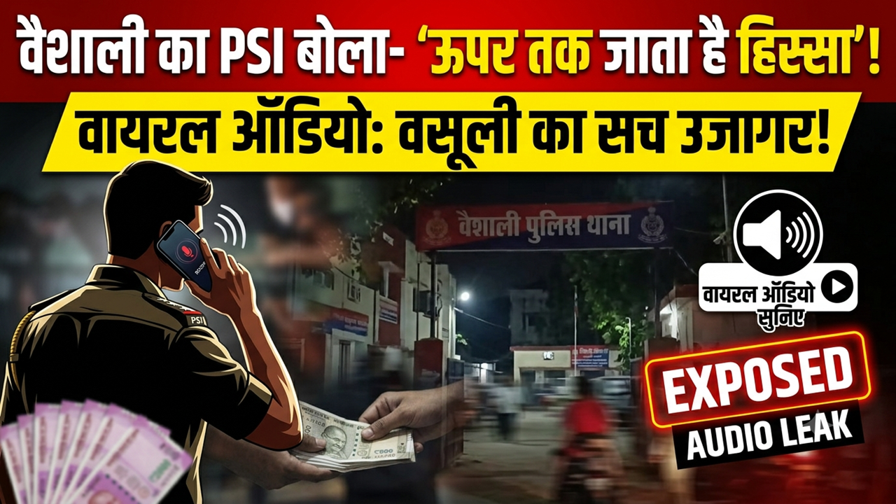 खाकी-माफिया गठजोड़: वैशाली में PSI का ऑडियो वायरल होने से बड़ा खुलासा, ऐसे कैसे खत्म होगा अपराध? खाकी-माफिया गठजोड़: वैशाली में PSI का ऑडियो वायरल होने से बड़ा खुलासा, ऐसे कैसे खत्म होगा अपराध?