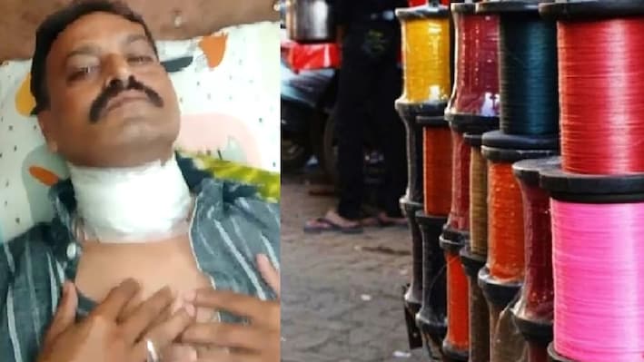 सड़क पर बिछा अदृश्य फंदा: टंडन पुल पर चाइनीज मांझे ने रेती सचिवालय कर्मी की गर्दन, बाल-बाल बची सांसें