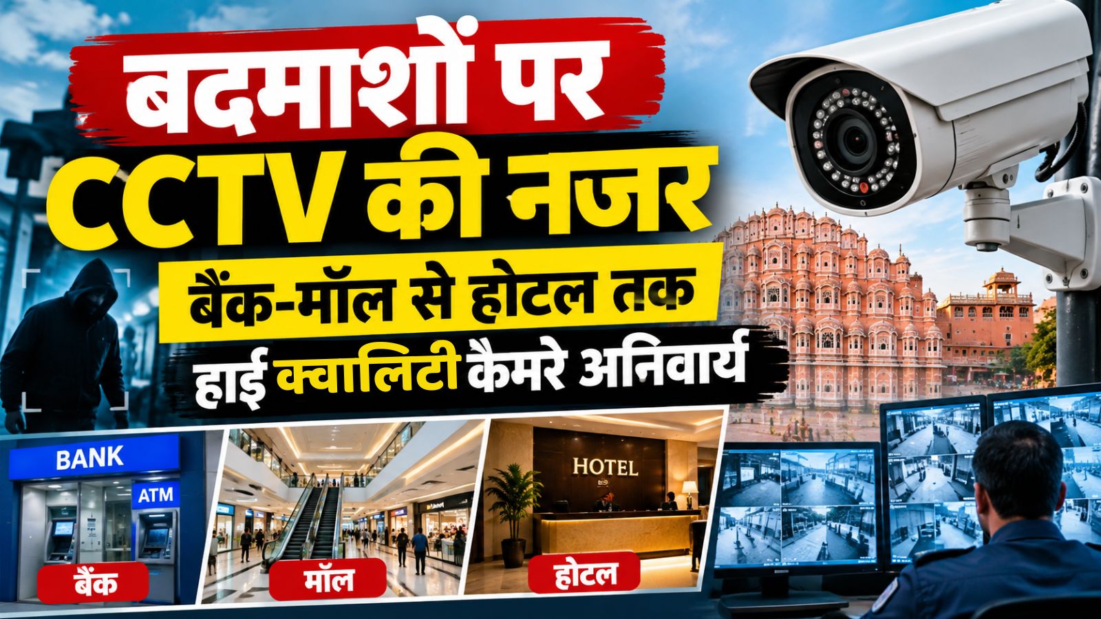 बैंक, ATM, ज्वैलरी शॉप से स्कूल-कॉलेज तक CCTV जरूरी, 30 दिन का रखना होगा बैकअप बैंक, ATM, ज्वैलरी शॉप से स्कूल-कॉलेज तक CCTV जरूरी, 30 दिन का रखना होगा बैकअप