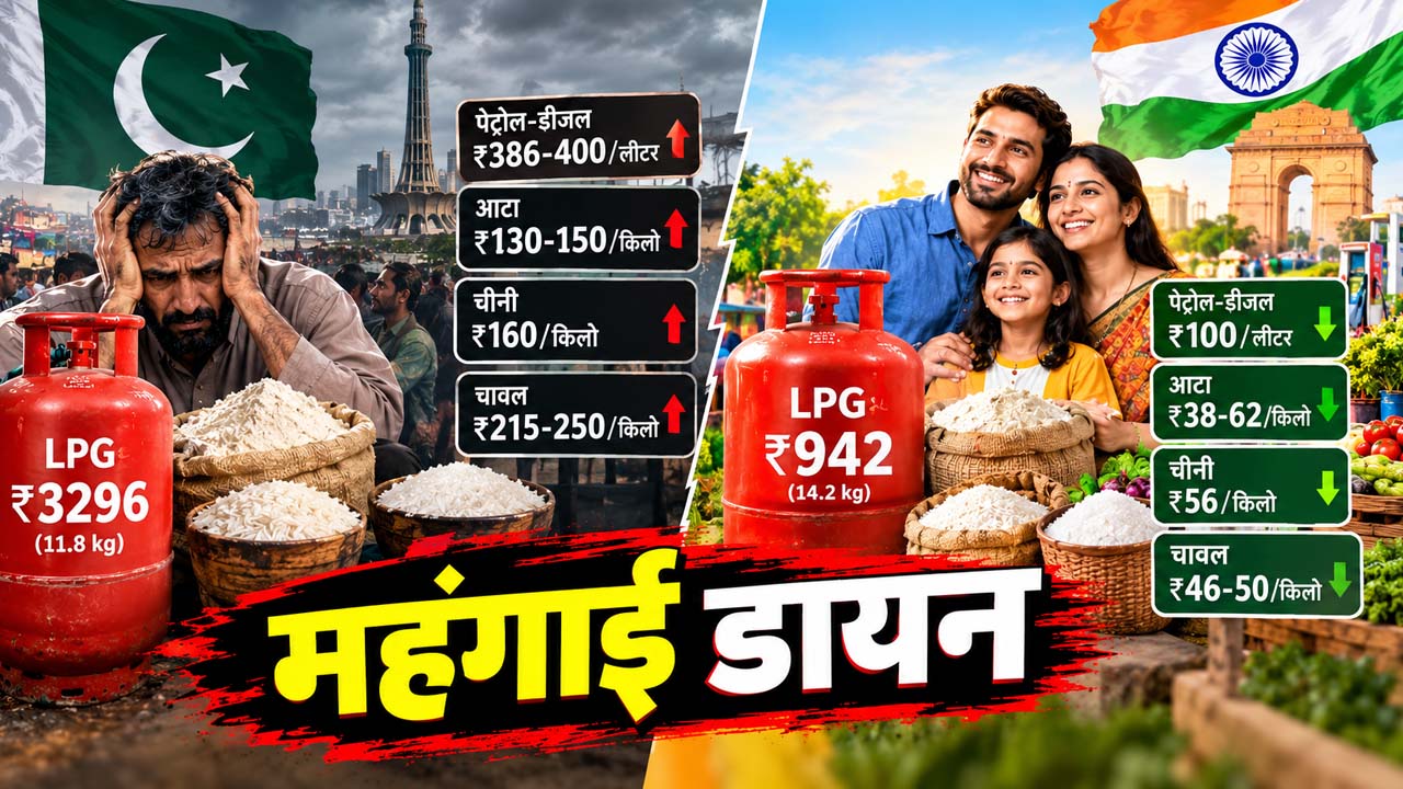 PAK में फिर फटा महंगाई का ‘बम’, LPG सिलेंडर 3296 रुपये के पार; जबकि भारत में सिर्फ ₹942, जानें कैसे कर पा रहा ये चमत्कार? PAK में फिर फटा महंगाई का ‘बम’, LPG सिलेंडर 3296 रुपये के पार; जबकि भारत में सिर्फ ₹942, जानें कैसे कर पा रहा ये चमत्कार?