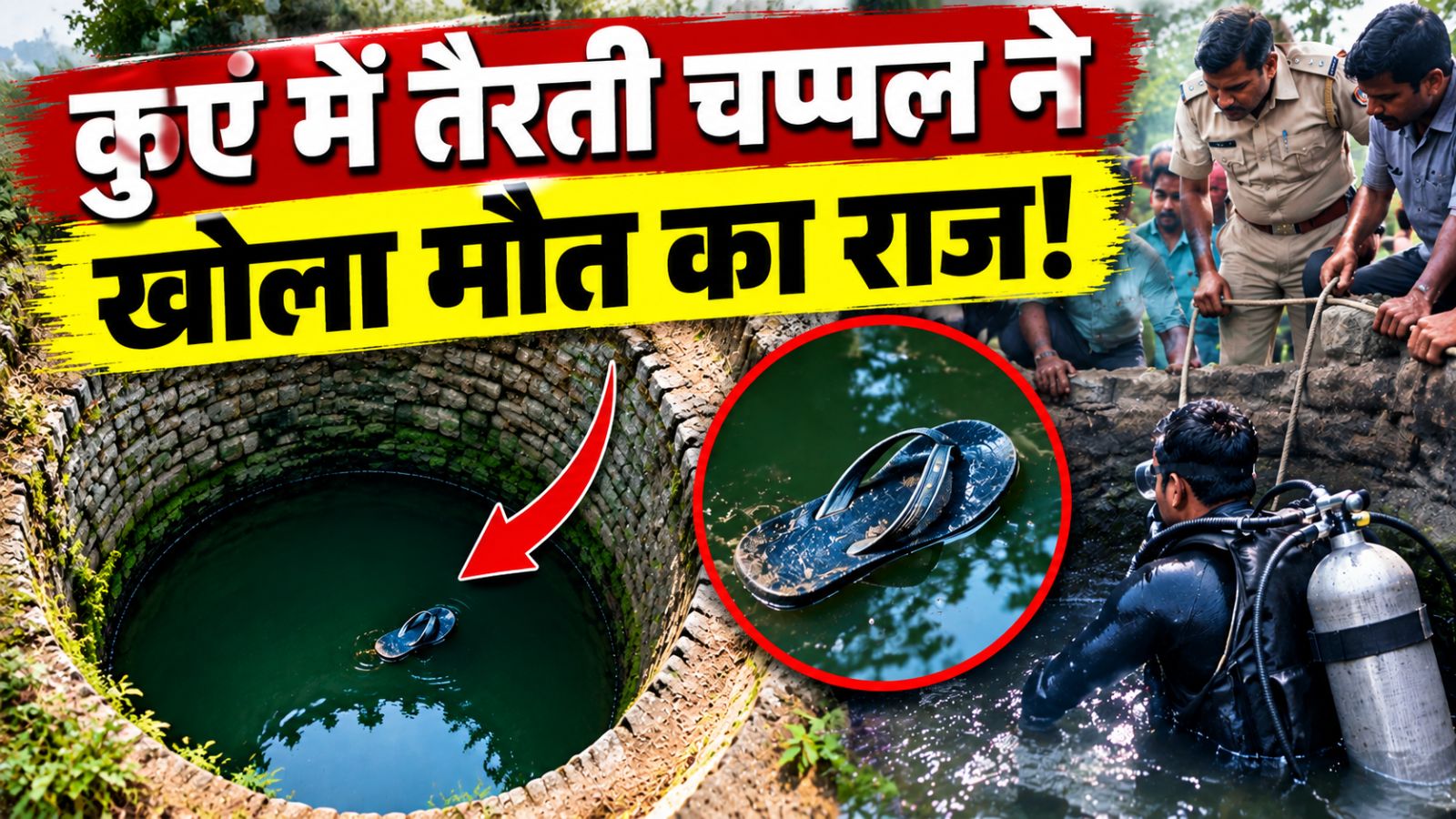 कुएं में तैरती चप्पल देख फैली सनसनी: डूबकर तड़प-तड़प कर हुई मौत, खुला राज कुएं में तैरती चप्पल देख फैली सनसनी: डूबकर तड़प-तड़प कर हुई मौत, खुला राज