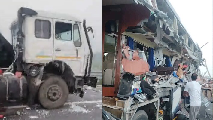 गोरखपुर लिंक एक्सप्रेसवे पर भीषण हादसा, वोल्वो बस और ट्रेलर की टक्कर में 4 यात्रियों की मौत