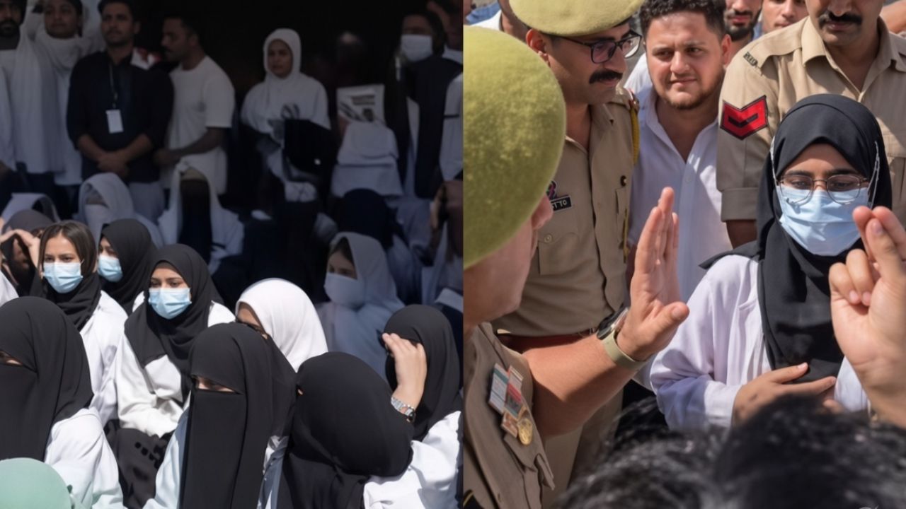 हिजाब पर हंगामा: ‘इधर कोई रोकेगा तो मैं बैठा हूं...’, विवाद में SHO का वीडियो वायरल, डोडा मेडिकल कॉलेज में बढ़ा बवाल हिजाब पर हंगामा: ‘इधर कोई रोकेगा तो मैं बैठा हूं...’, विवाद में SHO का वीडियो वायरल, डोडा मेडिकल कॉलेज में बढ़ा बवाल