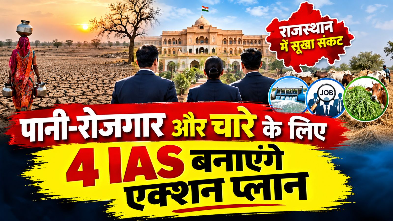 राजस्थान सरकार का एग्जाम: 16 हजार गांव और 52 शहरों में सूखे का असर, 4 IAS बना रहे महा एक्शन प्लान राजस्थान सरकार का एग्जाम: 16 हजार गांव और 52 शहरों में सूखे का असर, 4 IAS बना रहे महा एक्शन प्लान