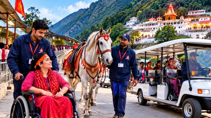 कटड़ा में माता वैष्णो देवी के दर्शन हुए आसान, दिव्यांगों को मिलेगी मुफ्त घोड़ा और बैटरी कार सुविधा