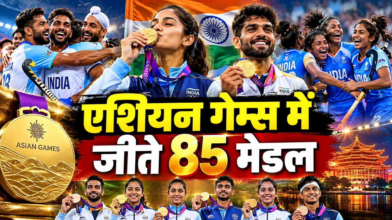 एशियन गेम्स में भारत का दूसरा सर्वश्रेष्ठ प्रदर्शन: 20 खेलों में 85 मेडल, पहली बार हॉकी में पुरुष-महिला टीम ने एक साथ जीते गोल्ड एशियन गेम्स में भारत का दूसरा सर्वश्रेष्ठ प्रदर्शन: 20 खेलों में 85 मेडल, पहली बार हॉकी में पुरुष-महिला टीम ने एक साथ जीते गोल्ड