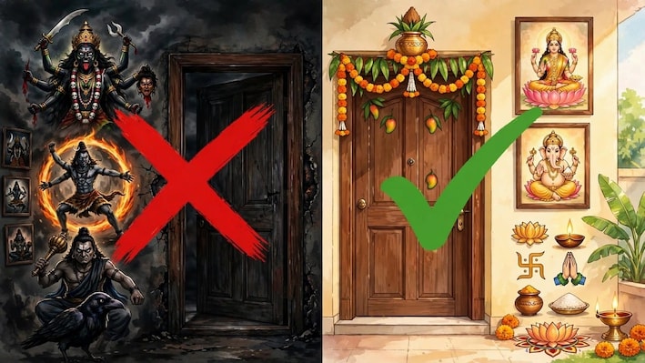 Vastu Tips: क्या आपने भी मेन गेट पर लगाई है देवी-देवताओं के उग्र स्वरूप की तस्वीर, घर पर क्या पड़ता है इसका असर?