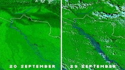 नेपाल से बिहार में आई जलप्रलय! NASA ने जारी कीं तबाही की तस्वीरेंः गंगा-गंडक-कोसी फिर उफान पर