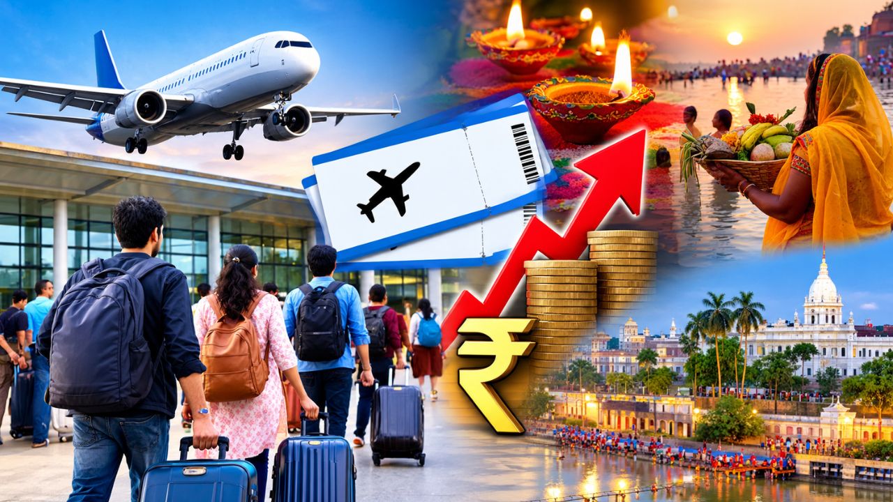 Diwali-Chhath Flight Fare: दिवाली-छठ से पहले बढ़ा हवाई किराया, दिल्ली से पटना की टिकट 28 हजार तक; अपने शहर से जानें फ्लाइट का खर्च Diwali-Chhath Flight Fare: दिवाली-छठ से पहले बढ़ा हवाई किराया, दिल्ली से पटना की टिकट 28 हजार तक; अपने शहर से जानें फ्लाइट का खर्च