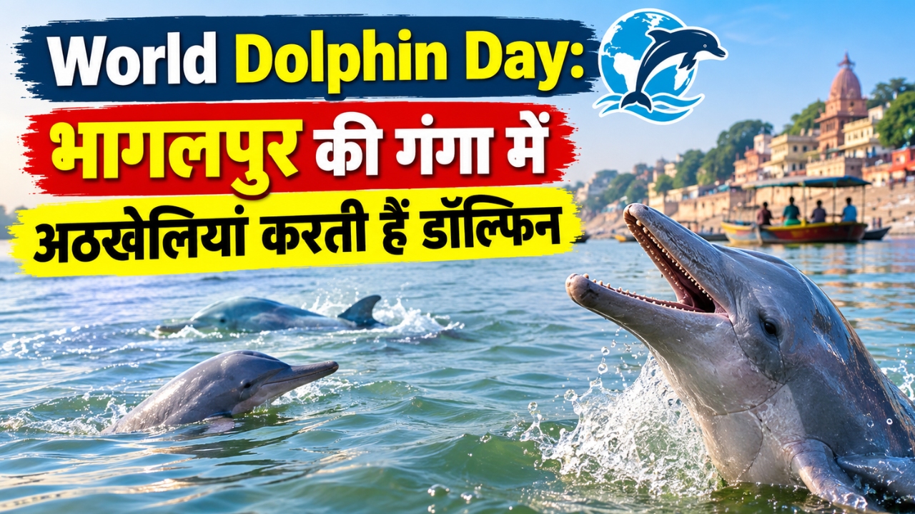 World Dolphin Day: सुल्तानगंज से कहलगांव तक गंगा में डॉल्फिन की अठखेलियां, बिखरी कुदरत की खूबसूरती World Dolphin Day: सुल्तानगंज से कहलगांव तक गंगा में डॉल्फिन की अठखेलियां, बिखरी कुदरत की खूबसूरती