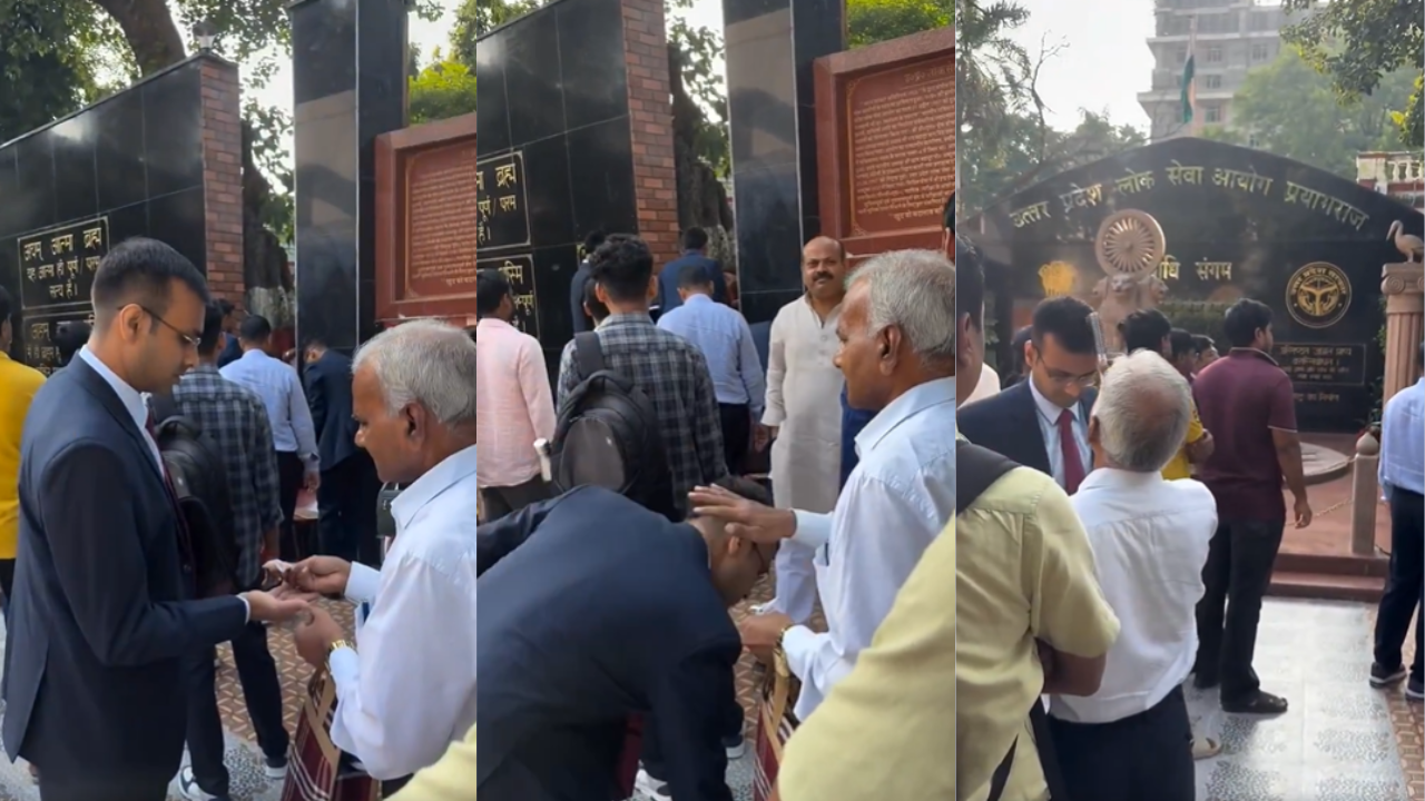 इंटरव्यू देने जा रहा था बेटा: पिता ने ठीक किया कोट, कंघी से संवारे बाल और खिलाई मिठाई; VIDEO देख भावुक हुए लोग इंटरव्यू देने जा रहा था बेटा: पिता ने ठीक किया कोट, कंघी से संवारे बाल और खिलाई मिठाई; VIDEO देख भावुक हुए लोग