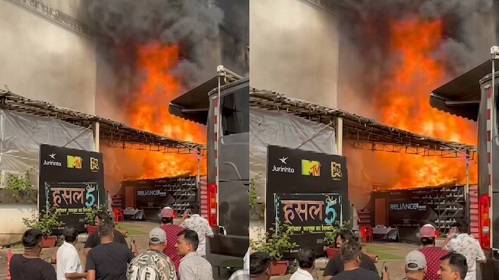 फिल्म सिटी में 'पति पत्नी और पंगा 2' के सेट पर आग, हसल-5 तक पहुंची लपटें; टला बड़ा हादसा