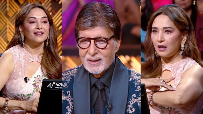 मुरीद हुए महानायक: जब 'पारो' बनकर माधुरी दीक्षित ने उड़ाए बिग बी के होश, KBC में दंग रह गए अमिताभ बच्चन