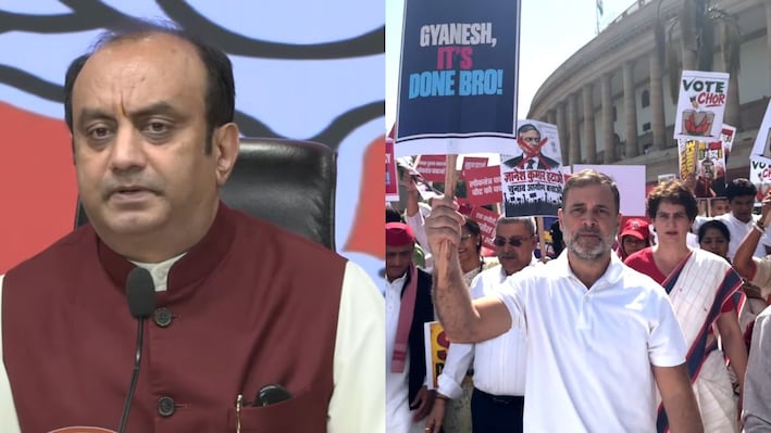 SIR पर बवाल: आकाशवाणी भवन में धरने पर बैठे राहुल-प्रियंका, BJP ने वीडियो दिखाकर पूछा- पहले सही थे या आज?