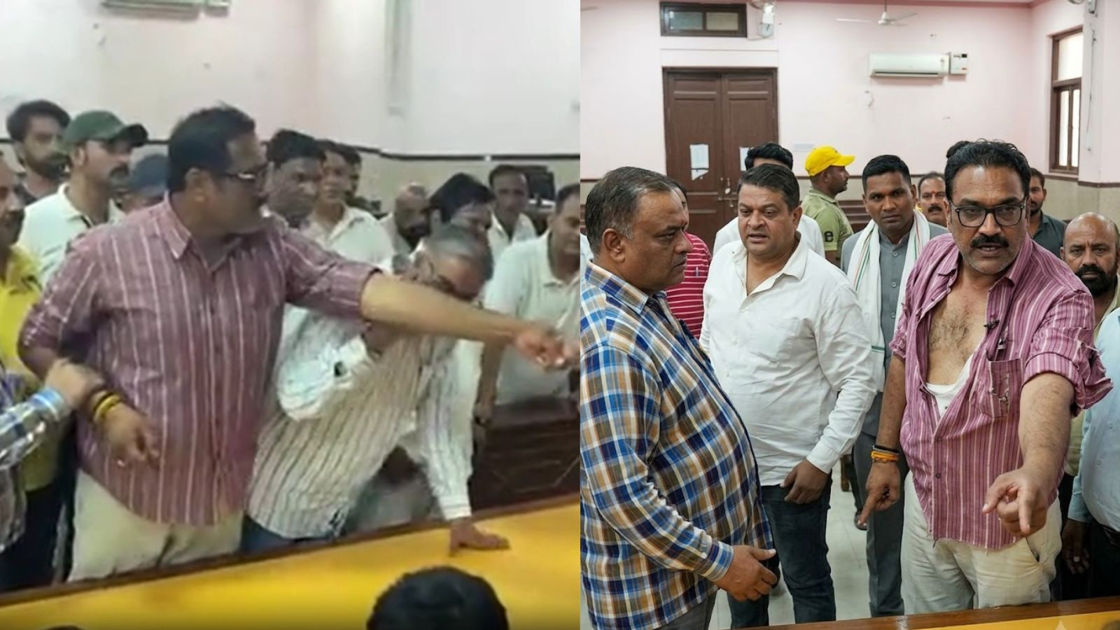 बीकानेर में सफाई व्यवस्था पर भड़के BJP पार्षद: कमिश्नर के सामने जमीन पर पटका सिर और फाड़ी शर्ट बीकानेर में सफाई व्यवस्था पर भड़के BJP पार्षद: कमिश्नर के सामने जमीन पर पटका सिर और फाड़ी शर्ट