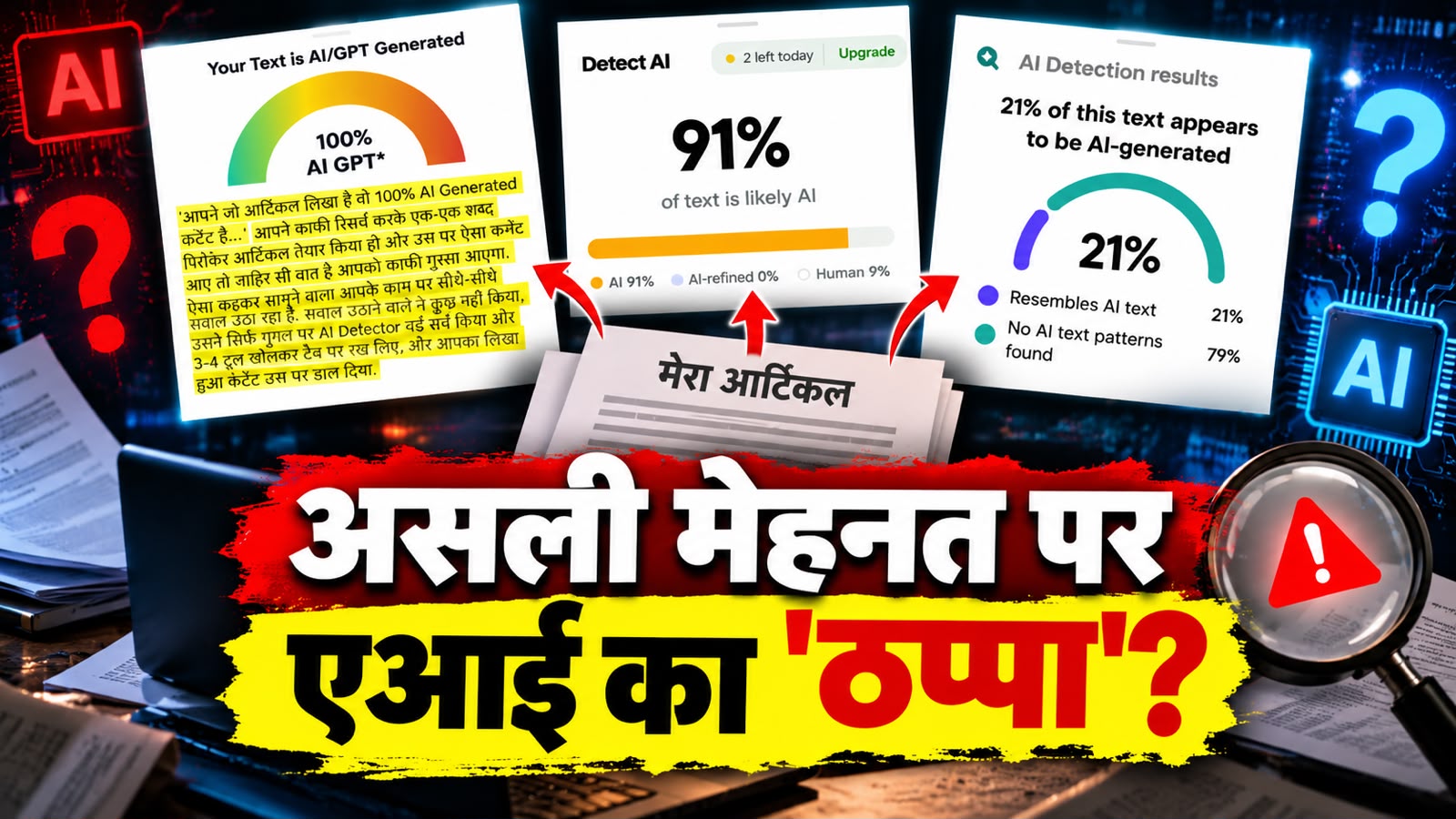 AI Detector का ‘फर्जीवाड़ा’! एक ही कंटेंट पर अलग-अलग क्यों आता है AI Score? एक्सपर्ट्स ने खोलकर रख दी पोल AI Detector का ‘फर्जीवाड़ा’! एक ही कंटेंट पर अलग-अलग क्यों आता है AI Score? एक्सपर्ट्स ने खोलकर रख दी पोल
