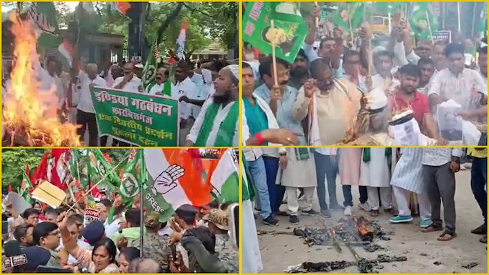 'ज्ञानेश हटाओ, देश बचाओ': सिवान में पुलिस से धक्का-मुक्की, पटना-अररिया समेत कई जिलों में महागठबंधन का उग्र प्रदर्शन