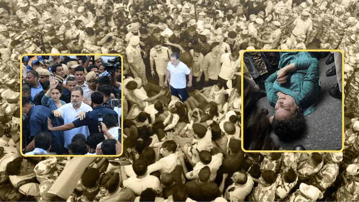 डिटेन किए गए राहुल को बाराखंभा पुलिस ने 2 घंटे बाद छोड़ा, प्रियंका बोलीं: 'हम संविधान के लिए अपनी जान दे देंगे'