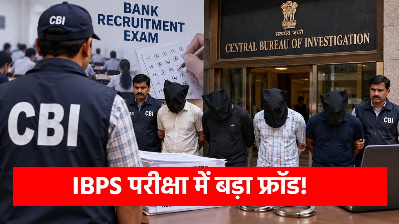 IBPS बैंकिंग भर्ती में बड़ा फर्जीवाड़ा: CBI ने PAN-India रैकेट का किया पर्दाफाश, 4 आरोपी गिरफ्तार IBPS बैंकिंग भर्ती में बड़ा फर्जीवाड़ा: CBI ने PAN-India रैकेट का किया पर्दाफाश, 4 आरोपी गिरफ्तार