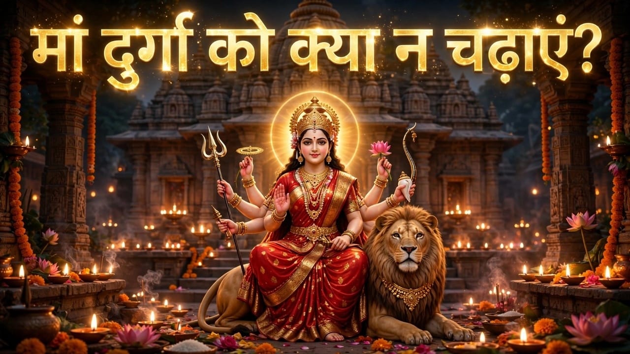Navratri 2026: शारदीय नवरात्र में मां दुर्गा को भूलकर भी न चढ़ाएं ये चीजें, नियम को किया अनदेखा तो पूजा नहीं होगी पूरी Navratri 2026: शारदीय नवरात्र में मां दुर्गा को भूलकर भी न चढ़ाएं ये चीजें, नियम को किया अनदेखा तो पूजा नहीं होगी पूरी