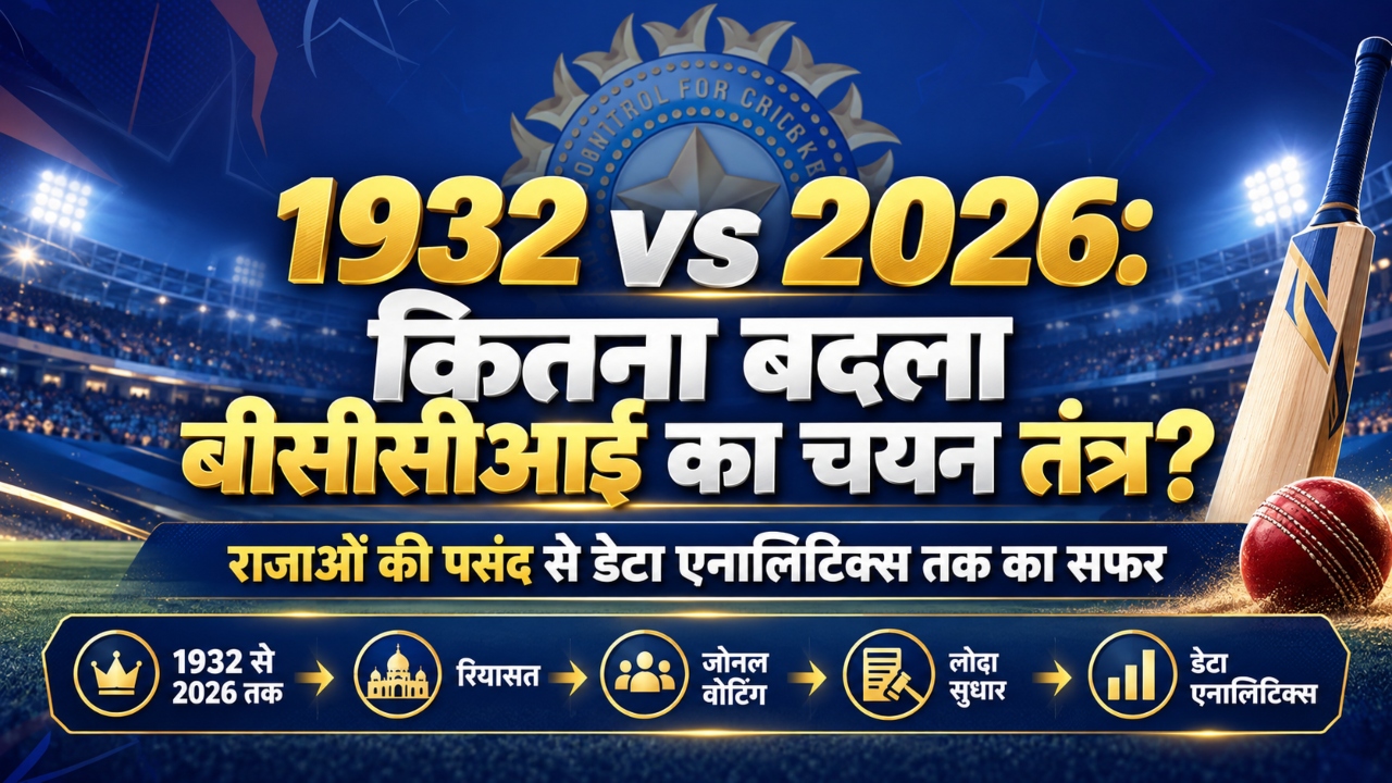 दरबार से डेटा तक: कभी महाराजाओं की मर्जी, अब प्रदर्शन की कसौटी; 94 साल में कैसे बदला टीम इंडिया का सेलेक्शन? दरबार से डेटा तक: कभी महाराजाओं की मर्जी, अब प्रदर्शन की कसौटी; 94 साल में कैसे बदला टीम इंडिया का सेलेक्शन?