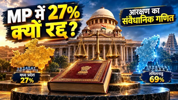 तमिलनाडु में 69% आरक्षण मंजूर, तो MP में 27% OBC कोटा क्यों हुआ रद्द? समझिए 9वीं अनुसूची और 50% सीमा का संवैधानिक गणित