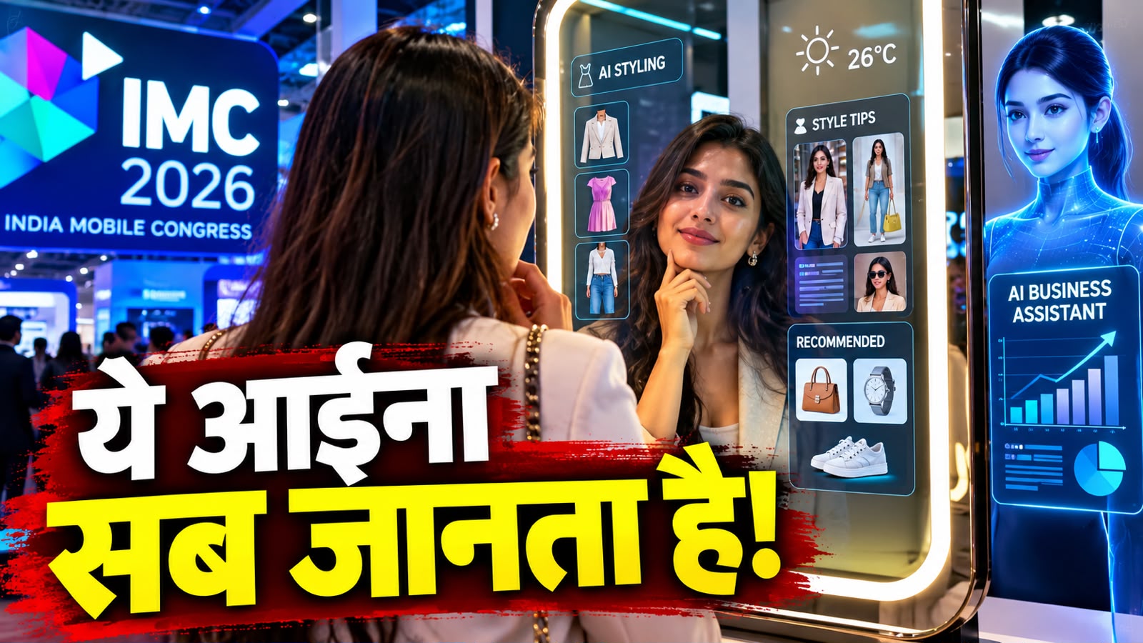 IMC में दिखी भविष्य की झलक: AI Mirror देगा फैशन टिप्स, AI अवतार तैयार करेगा बिजनेस की डिजिटल कुंडली और साइबर हमलों से बचने की ट्रेनिंग देगा गेम IMC में दिखी भविष्य की झलक: AI Mirror देगा फैशन टिप्स, AI अवतार तैयार करेगा बिजनेस की डिजिटल कुंडली और साइबर हमलों से बचने की ट्रेनिंग देगा गेम