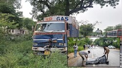 हाथरस में दर्दनाक सड़क हादसा: बेकाबू ट्रक ने बाइक सवार बाप-बेटे को रौंदा, बाइक जलकर राख; परिवार में कोहराम