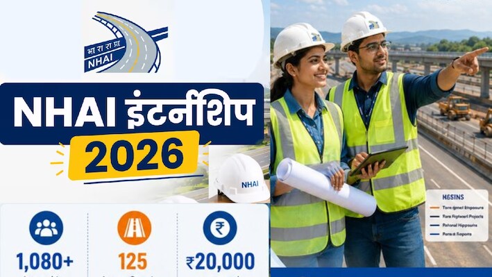 NHAI Internship 2026: नेशनल हाईवे बनाने वाली सरकारी कंपनी में काम का मौका! पेड इंटर्नशिप के लिए कौन कर सकता है आवेदन?
