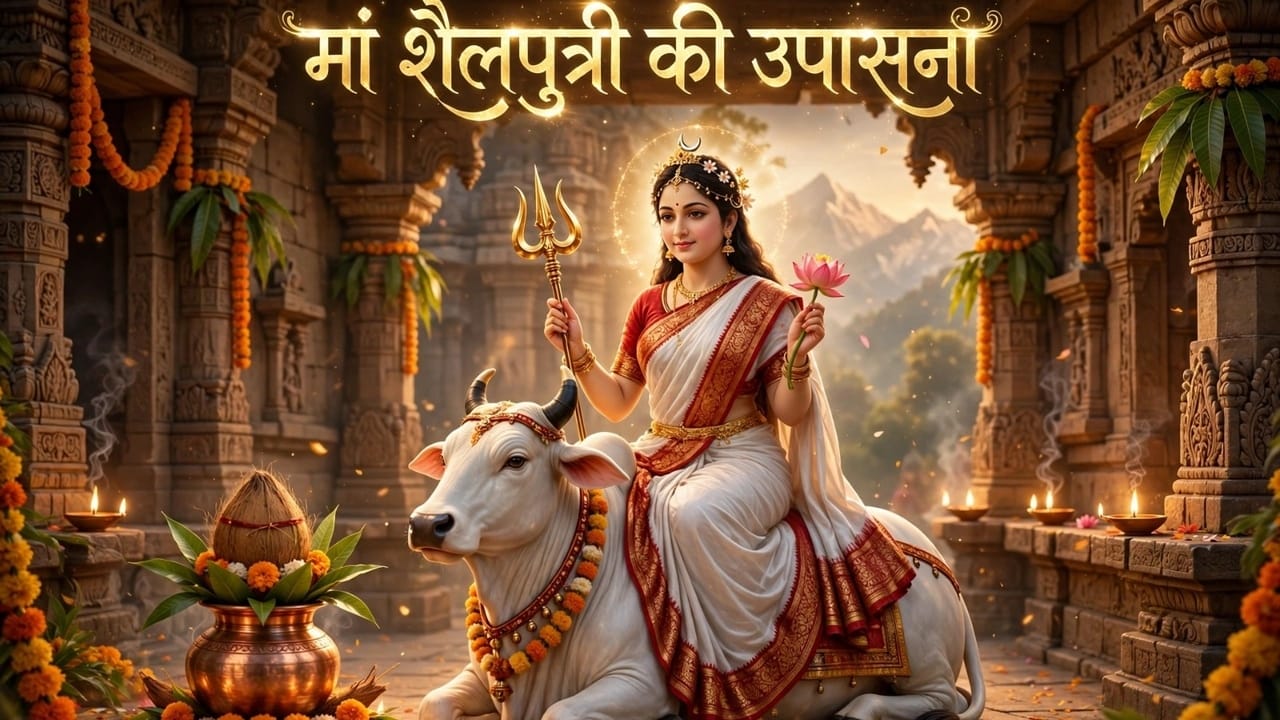 Shardiya navratri 2026: शारदीय नवरात्र के पहले दिन घटस्थापना और मां शैलपुत्री की उपासना, जानें पूजा विधि, शुभ मुहूर्त और माता का प्रिय भोग Shardiya navratri 2026: शारदीय नवरात्र के पहले दिन घटस्थापना और मां शैलपुत्री की उपासना, जानें पूजा विधि, शुभ मुहूर्त और माता का प्रिय भोग