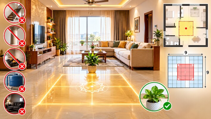 टेढ़े-मेढ़े फ्लैट में कैसे पहचानें घर का ब्रह्मस्थान? जानिए सही तरीका और वास्तु टिप्स