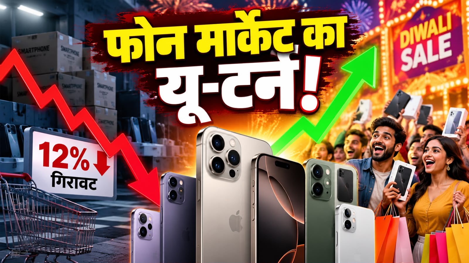 Diwali Sale में मोबाइल मार्केट में बड़ा उलटफेर! फोन की कुल बिक्री में 12 परसेंट की भारी गिरावट, लेकिन महंगे स्मार्टफोन्स खरीदने के लिए मची लूट Diwali Sale में मोबाइल मार्केट में बड़ा उलटफेर! फोन की कुल बिक्री में 12 परसेंट की भारी गिरावट, लेकिन महंगे स्मार्टफोन्स खरीदने के लिए मची लूट