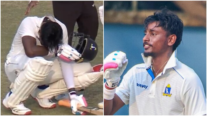 बेल के बाद खेल: यौन शोषण मामले में फंसे अभिषेक पोरेल ने ठोकी सेंचुरी, शतक बनाते ही मैदान पर गिरे और छलके आंसू