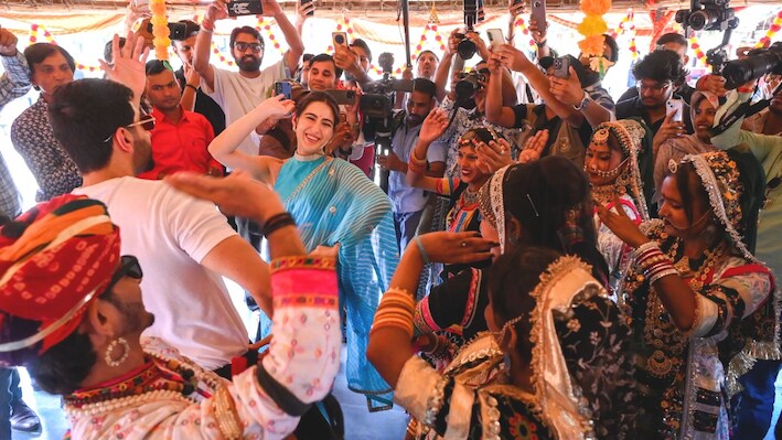कालबेलिया डांस, तीरंदाजी और चिलचिलाती धूप… जयपुर में आयुष्मान-सारा का दिखा देसी अंदाज