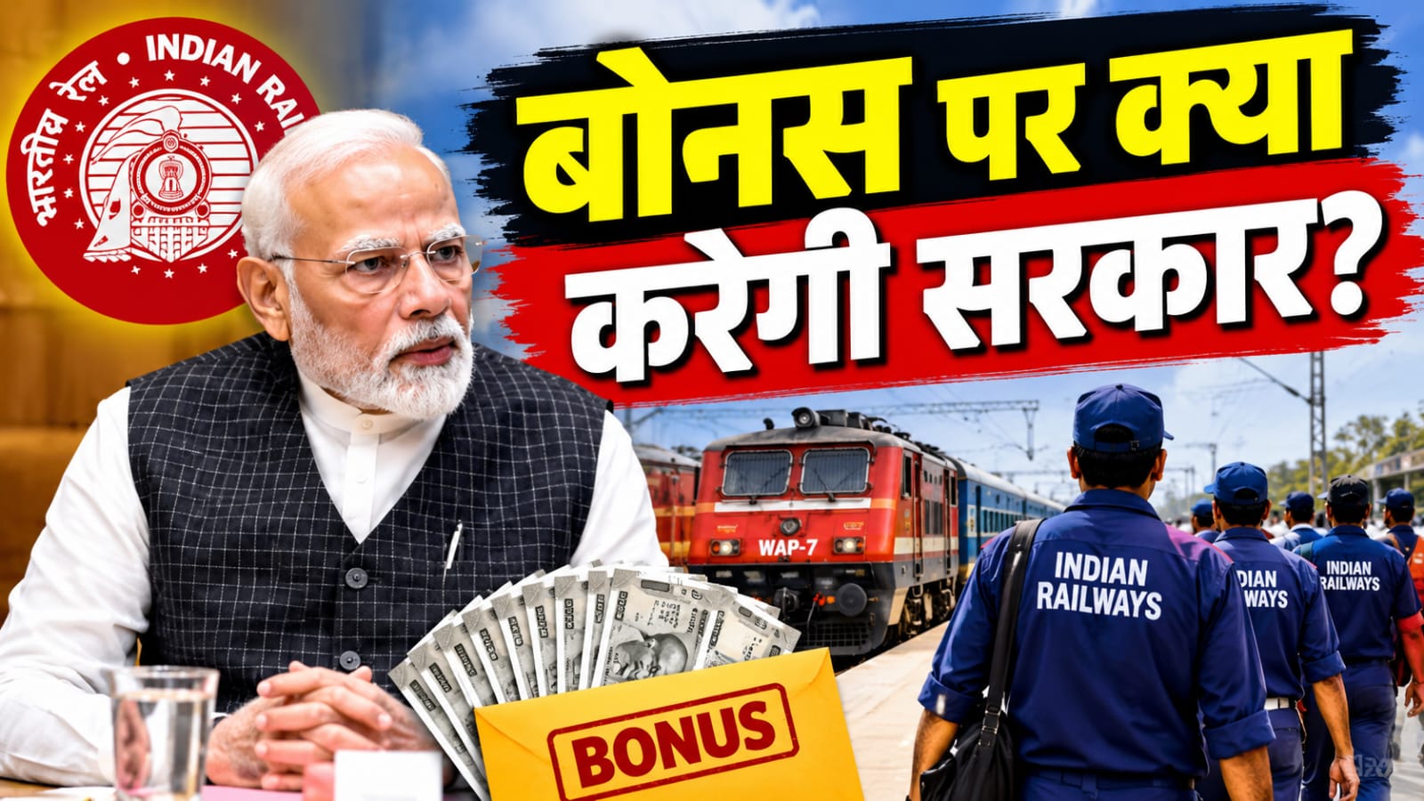 Railway Employees Bonus: 11 लाख रेलवे कर्मचारियों की बल्ले-बल्ले! सरकार बोनस पर आज लगा सकती है मुहर, कितना मिलेगा? Railway Employees Bonus: 11 लाख रेलवे कर्मचारियों की बल्ले-बल्ले! सरकार बोनस पर आज लगा सकती है मुहर, कितना मिलेगा?