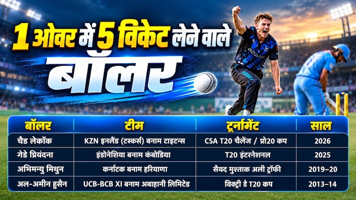 सन्न रह गया क्रिकेट जगत: साउथ अफ्रीका के गेंदबाज ने 1 ही ओवर में झटके 5 विकेट, टी20 में रचा इतिहास