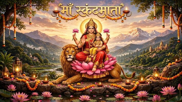 Shardiya Navratri 2026: नवरात्र के पांचवें दिन मां स्कंदमाता की उपासना? नोट कर लें शुभ मुहूर्त, पूजा विधि और भोग