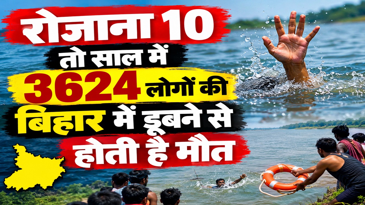 रोजाना 10 तो साल में 3624 लोगों की बिहार में डूबने से होती है मौत: एनसीआरबी 2024 की रिपोर्ट रोजाना 10 तो साल में 3624 लोगों की बिहार में डूबने से होती है मौत: एनसीआरबी 2024 की रिपोर्ट