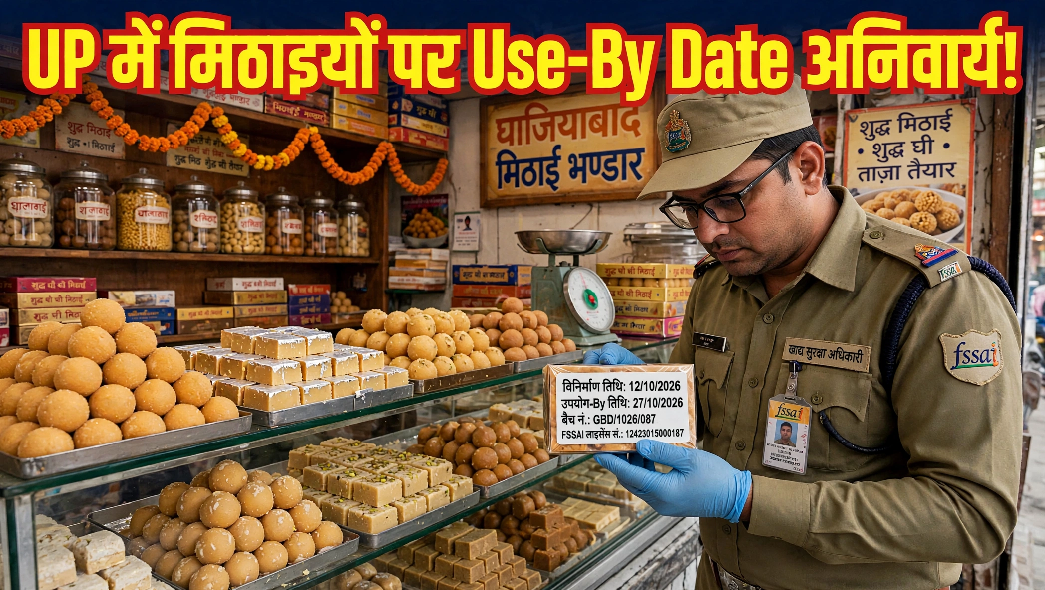 मिलावटखोरों पर शिकंजा: यूपी में मिठाई खरीदने से पहले चेक कर लें ये तारीख, खाद्य विभाग का नया नियम आज से लागू मिलावटखोरों पर शिकंजा: यूपी में मिठाई खरीदने से पहले चेक कर लें ये तारीख, खाद्य विभाग का नया नियम आज से लागू