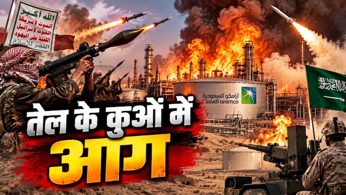 आधी रात को 'जला' दुनिया का तेल,  हूतियों ने दहकाया दुनिया का सबसे बड़ा ऑयल डिपो, बौखलाया सऊदी अरब; किया खौफनाक प्रहार