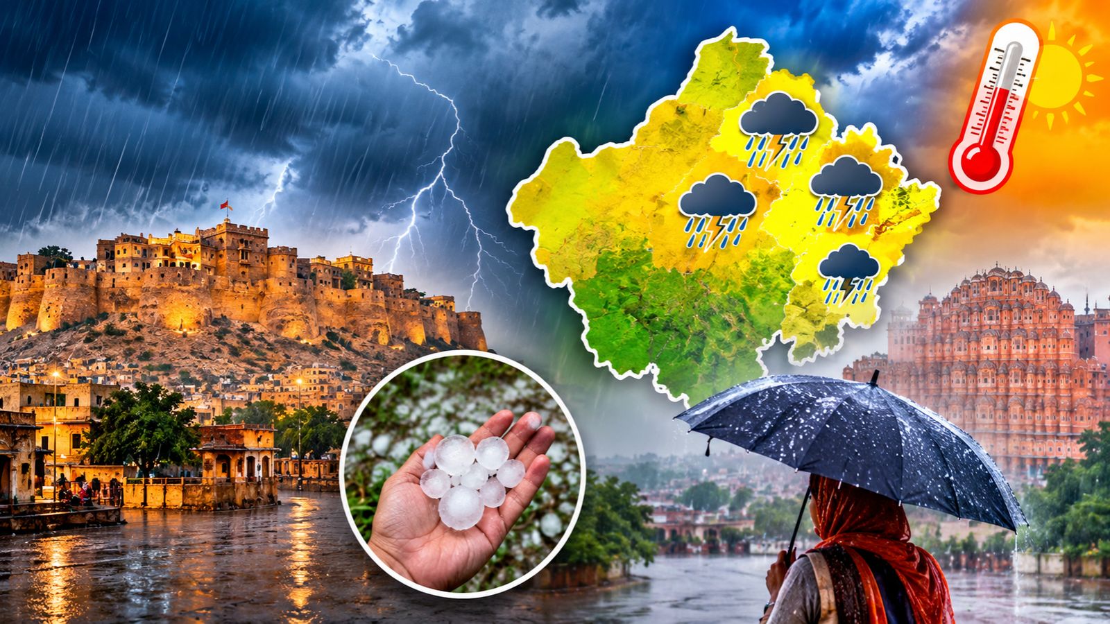 राजस्थान में नया पश्चिमी विक्षोभ सक्रिय: 14 जिलों में बारिश का येलो अलर्ट, जानें अपने शहर के मौसम का हाल राजस्थान में नया पश्चिमी विक्षोभ सक्रिय: 14 जिलों में बारिश का येलो अलर्ट, जानें अपने शहर के मौसम का हाल
