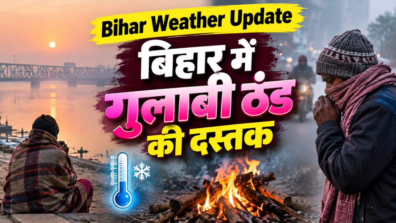 Bihar Weather Update: बिहार में गुलाबी ठंड की दस्तक, जानें किन जिलों में होगी बारिश और कहां खिली रहेगी धूप Bihar Weather Update: बिहार में गुलाबी ठंड की दस्तक, जानें किन जिलों में होगी बारिश और कहां खिली रहेगी धूप