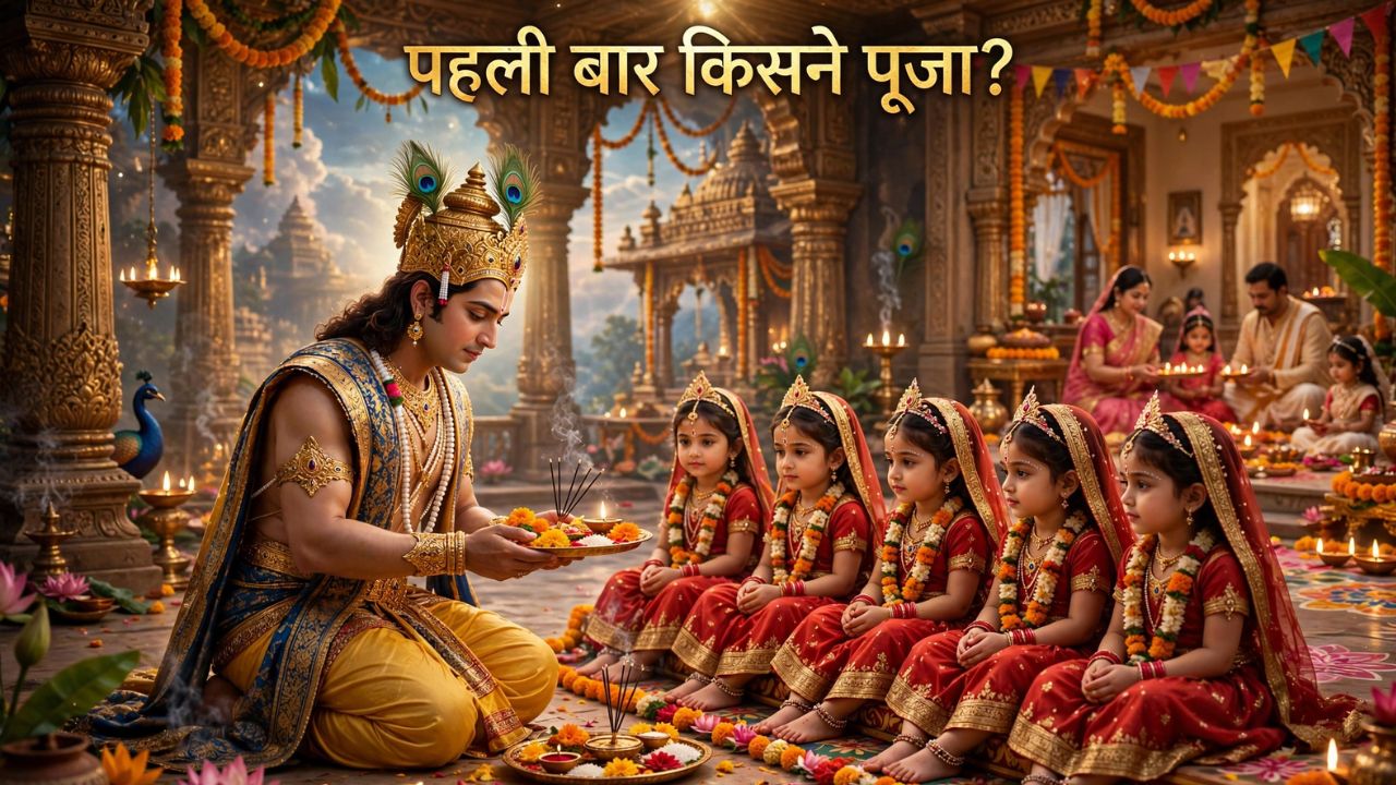 आज घर-घर होता है कन्या पूजन, पर सबसे पहले किसने की थी छोटी बच्चियों की पूजा? अष्टमी-नवमी तिथि ही क्यों चुनी? आज घर-घर होता है कन्या पूजन, पर सबसे पहले किसने की थी छोटी बच्चियों की पूजा? अष्टमी-नवमी तिथि ही क्यों चुनी?