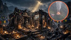जल गया दैत्य निशुंभ का 'वध स्थल', नवरात्र में जले प्राचीन मंदिर में होती है तिब्बती देवता की पूजा!
