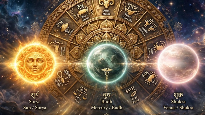 सूर्य गोचर : करियर में तरक्‍की पाने का इंतजार होगा खत्‍म, 4 राशि वालों को त्रिग्रही योग देगा पैसा, पद और प्‍यार