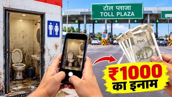 हाईवे पर गंदा टॉयलेट दिखे तो खींच लें फोटो, सरकार देगी 1000 रुपये! जानिए कैसे मिलेगा इनाम